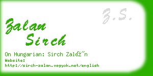 zalan sirch business card